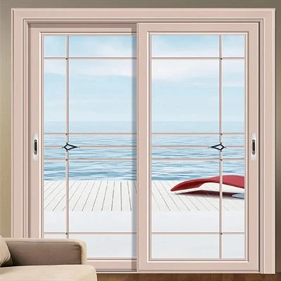 Ribbed Glass Door
