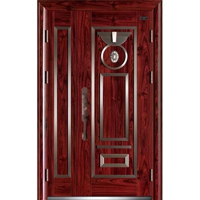 Steel Security Doors with Wooden Finish